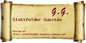 Glattfelder Gusztáv névjegykártya